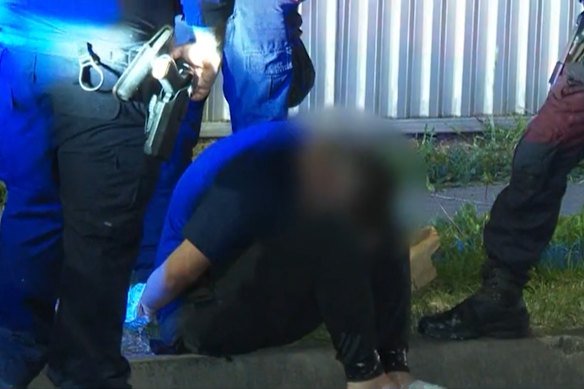 Police arrested five men at Casula, close to where the victim was found.