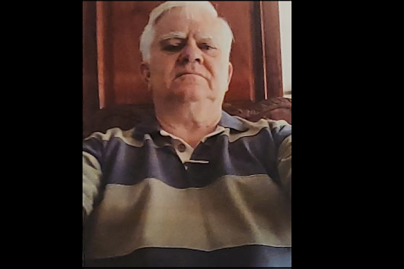 Barry Calverley moments before he boarded a flight to Sydney carrying 5kg of heroin.