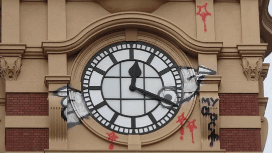 Pam the Bird at various locations.