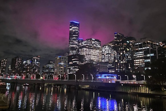 Melbourne has been captivated by a mysterious pink glow emanating from the CBD’s west.