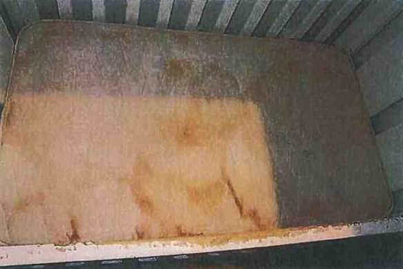 The mattress in Tiffani’s cot. 