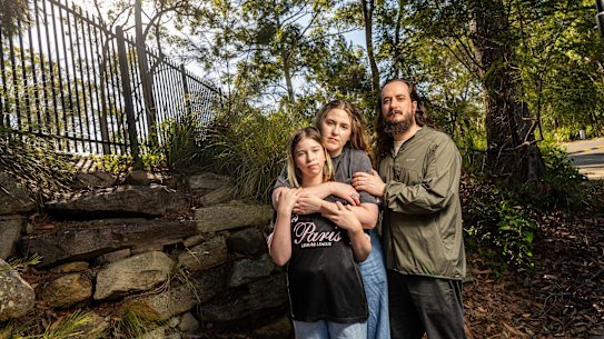 Jane and Paul Conte, with daughter Nia, say parents were not properly consulted on changed to Lindfield Learning Village.