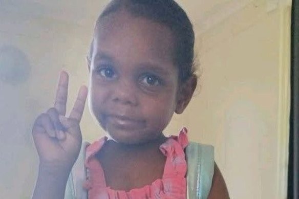 NT police suspect five-year-old Sharon was abducted from her home.