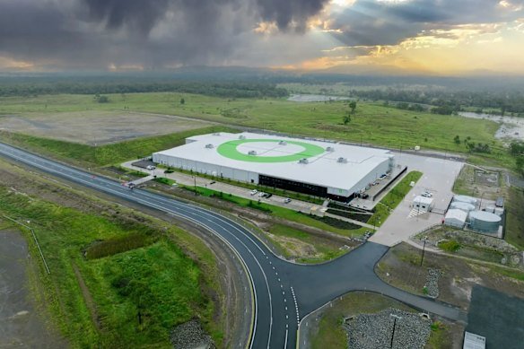 Fortescue’s green hydrogen electrolyser manufacturing plant in Gladstone that was abandoned in 2025.  