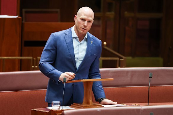 Senator David Pocock has spearheaded the gas tax proposal. 