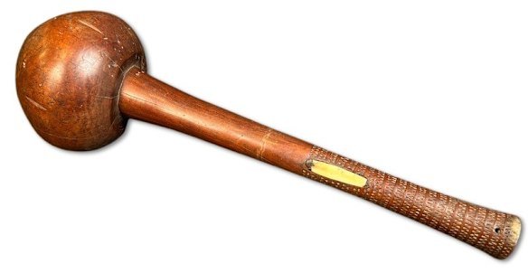 The throwing club sold at auction earlier this month.