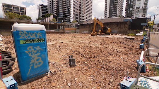 The Ruby Ruby construction site in the Brisbane suburb of Milton.