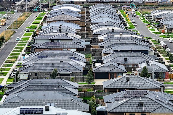 A new housing estate in Beveridge.