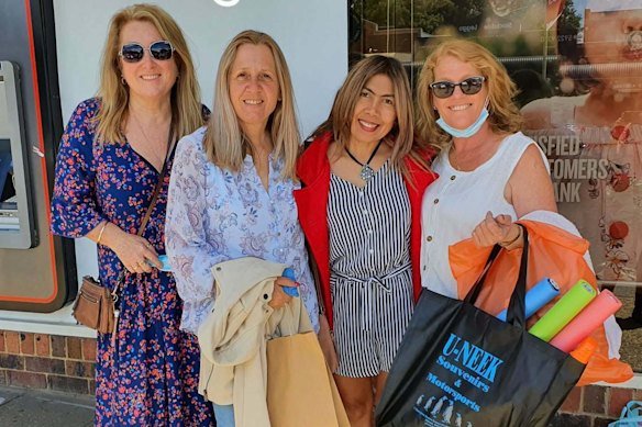Eva Lasrini (second from the right) and her friends, who she jokingly called the “gangsters”: (L-R) Gail Porter, Leonie Greenbury, Lasrini and Marcia Harley.