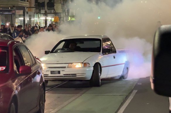 A hoon driver in Chapel Street in 2025.
