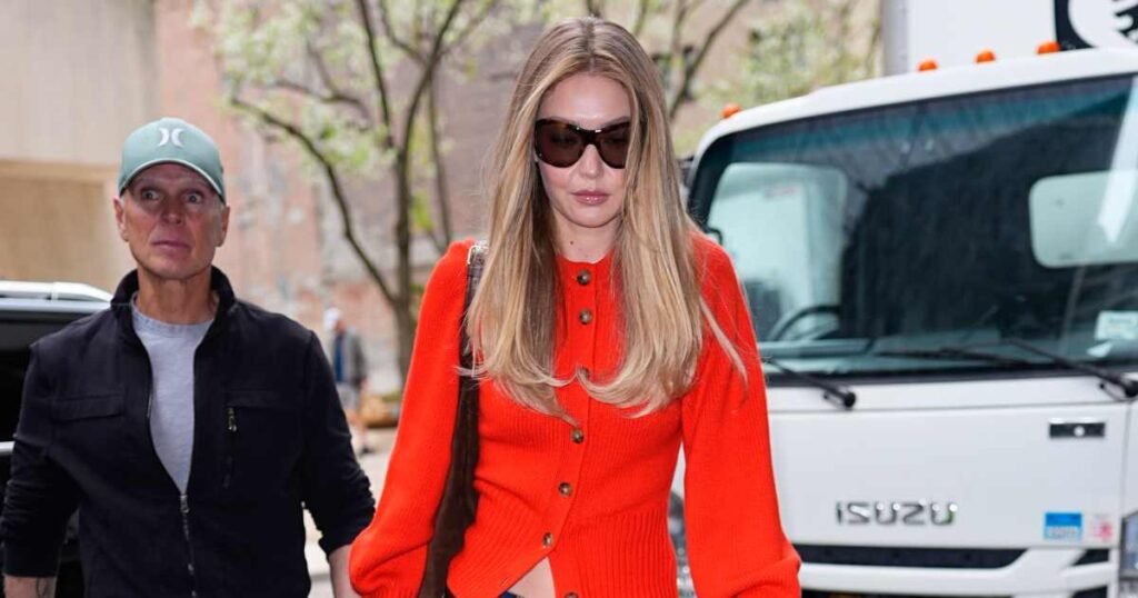 Gigi Hadid’s Statement Red Cardigan Is the Supermodel Trend Defining Spring Style