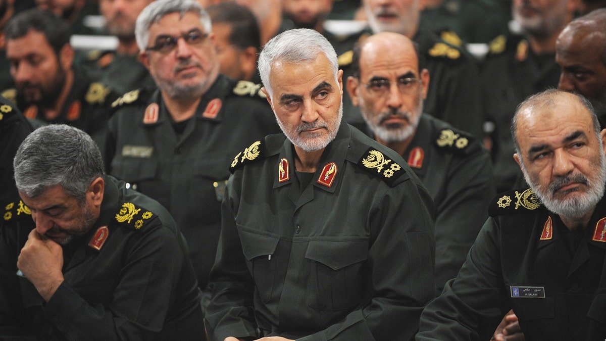Iranian Quds Force commander Qassem Soleimani attending a meeting in Tehran