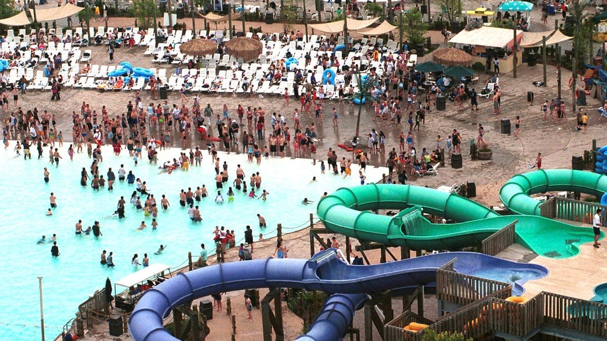 Guests at Six Flags New England's Hurricane Harbor
