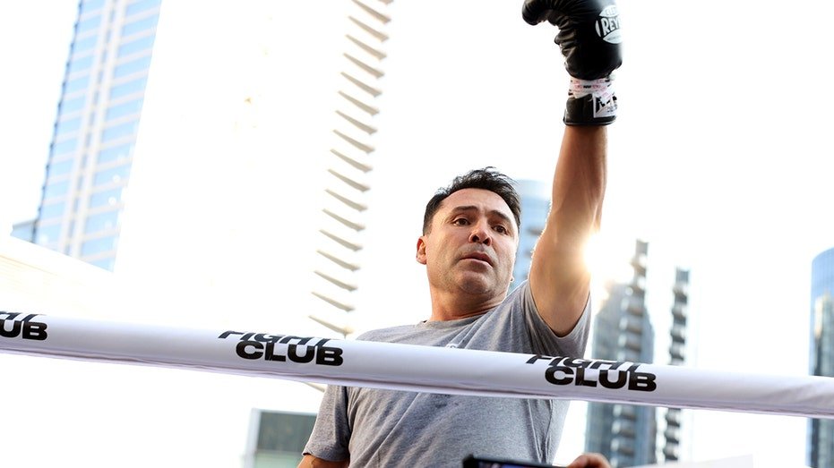 Oscar De La Hoya boxing