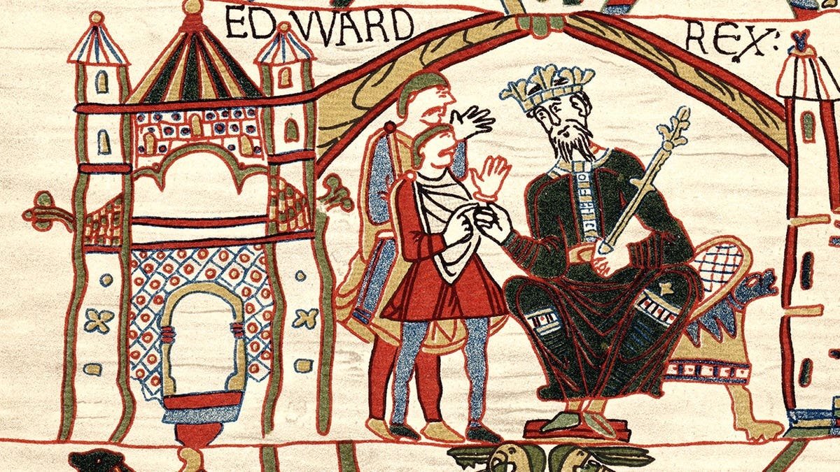 Edward depicted in the Bayeux Tapestry