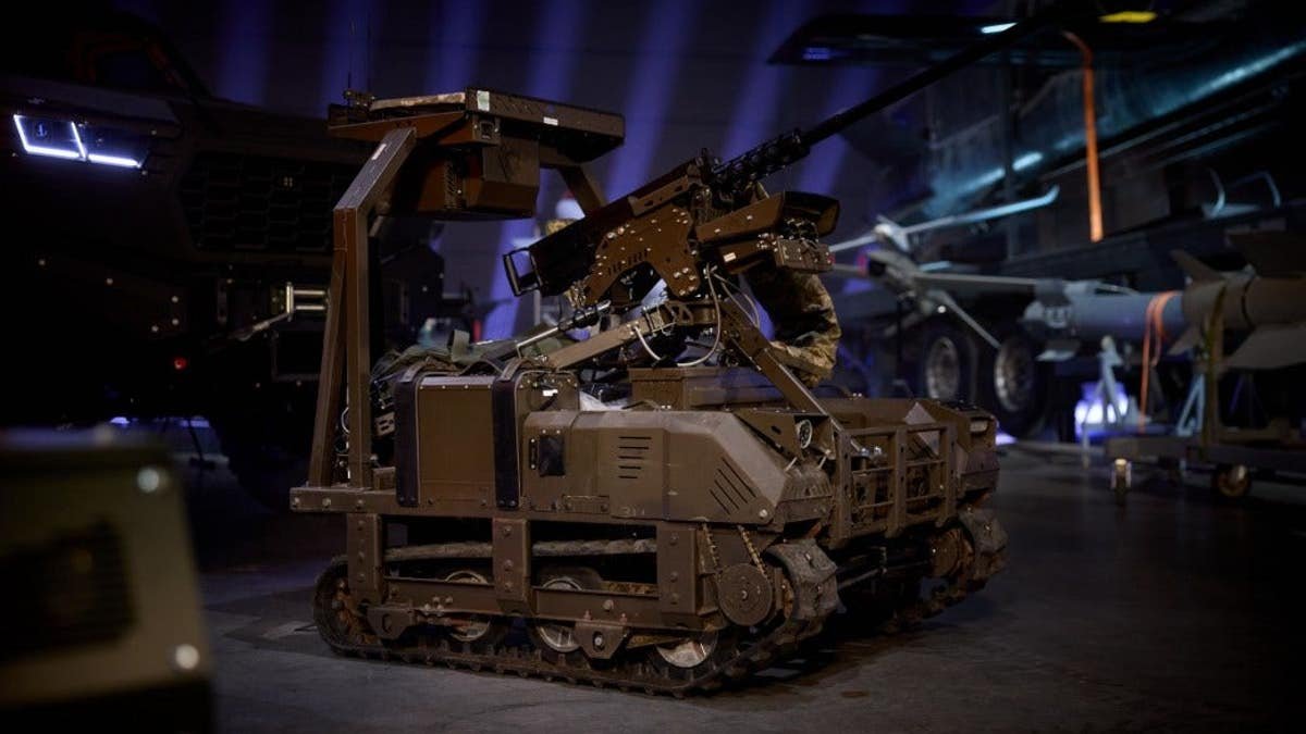 A Ukrainian unmanned ground vehicle