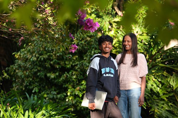 Diva Govindasamy’s son Shuveernth missed out on entry to selective school in year 7, but started at Normanhurst Boys in year 9.