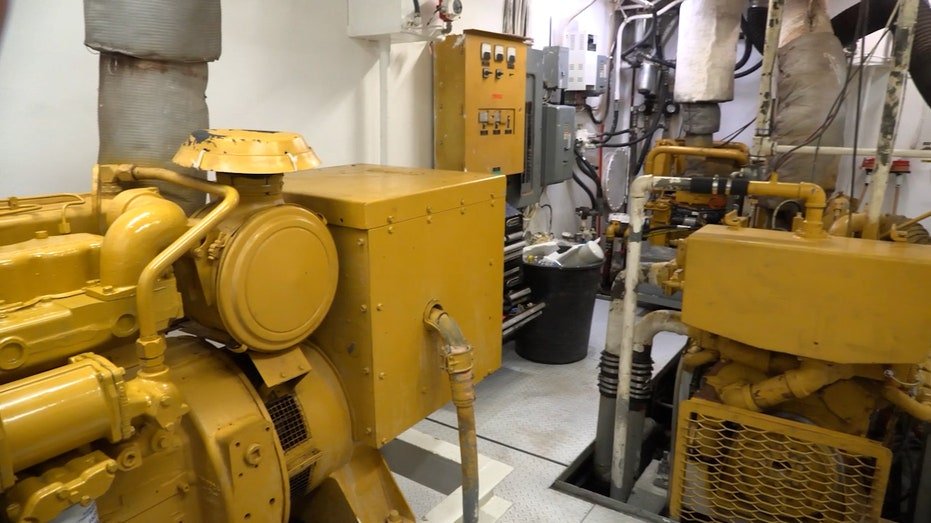 Shrimp boat engine room