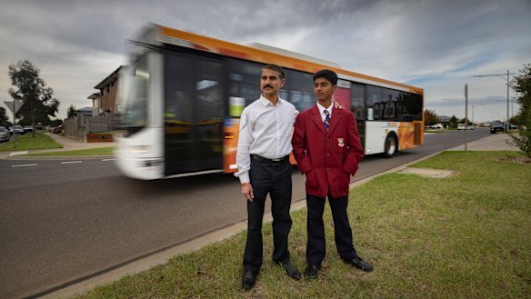 Lahiri Bellarykar’s son Anagh often misses the bus from the Riverwalk housing estate to Werribee Secondary College because it’s full with students. 
