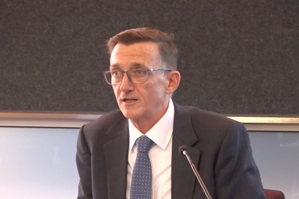 Peter McKay, a former deputy director-general of the Office of Industrial Relations, gives evidence to the CFMEU inquiry last week.