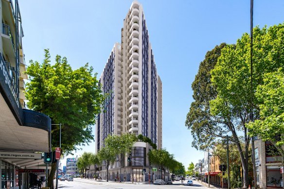 A concept image of the development planned on the corner of the Pacific Highway and Falcon Street in Crows Nest.