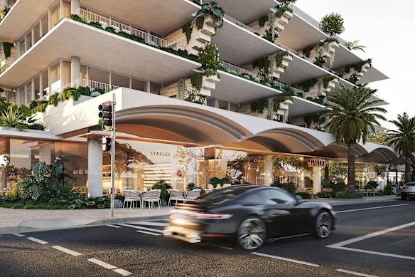 An artist impression of “The Gallery” development project on Racecourse Road in Hamilton, Brisbane.