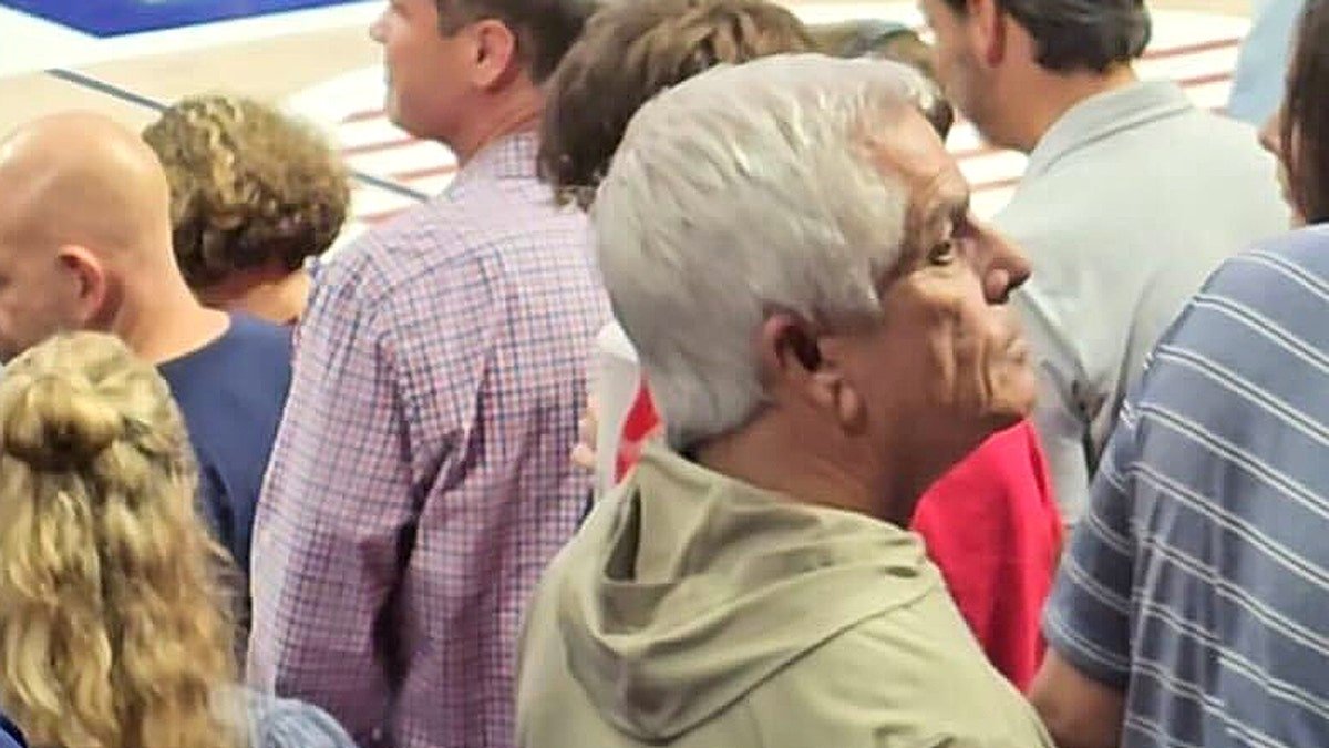 Pima County Sheriff Chris Nanos attending a basketball game