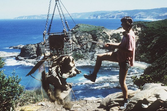Helen Whitelaw, a chocoholic and one of the hundreds of volunteers who helped the palaeontologists scour Dinosaur Cove for fossils.