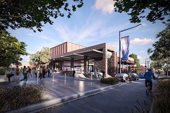 The planned Five Dock metro station.