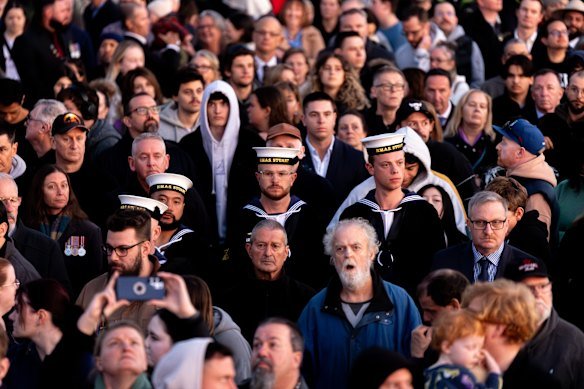 Melburnians pay their respects at the Shrine of Remembrance on Saturday.
