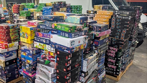 Stolen Lego seized from an Adelaide home in March 2026