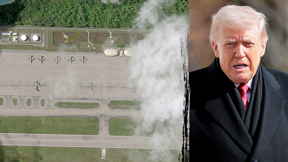 President Donald Trump speaking at a podium