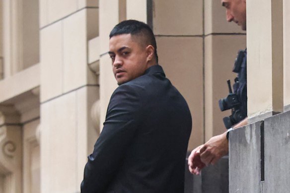 Jaeden Tito outside the Supreme Court on Tuesday. He has pleaded not guilty.