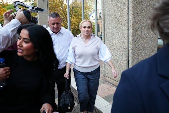 Wilson leaves the Federal Court after a day of evidence.