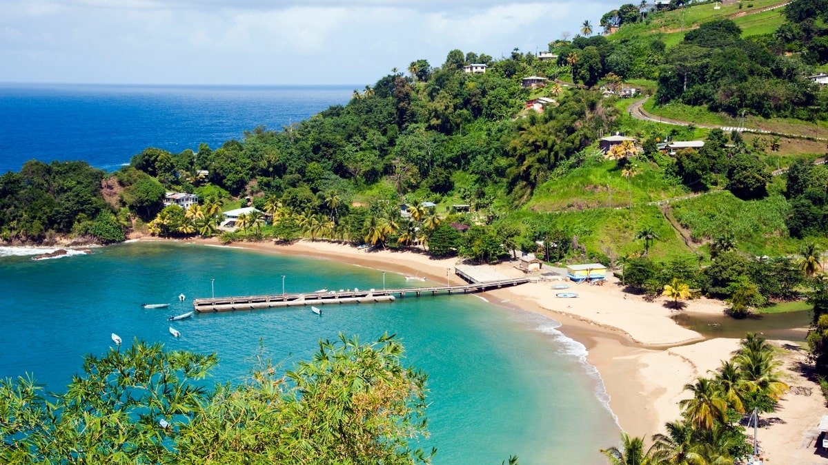 Overview of Parlatuvier Bay in Tobago West Indies