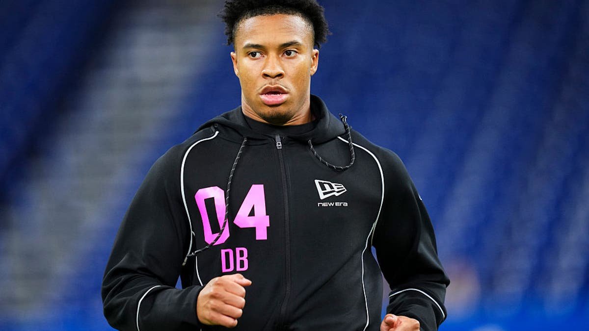 South Carolina's Brandon Cisse, drafted by the Packers, looks on during the 2026 NFL Scouting Combine  at Lucas Oil Stadium on February 27, 2026 in Indianapolis, Indiana. (Photo by Cooper Neill/Getty Images)