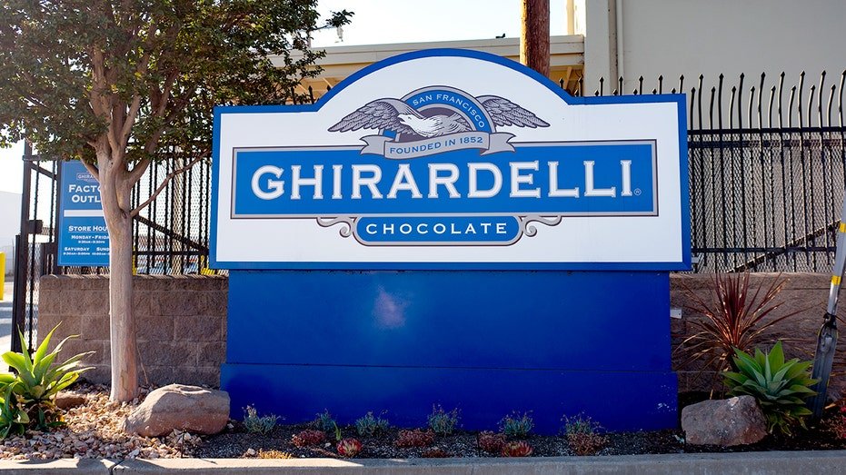 Outside the Ghirardelli headquarters.