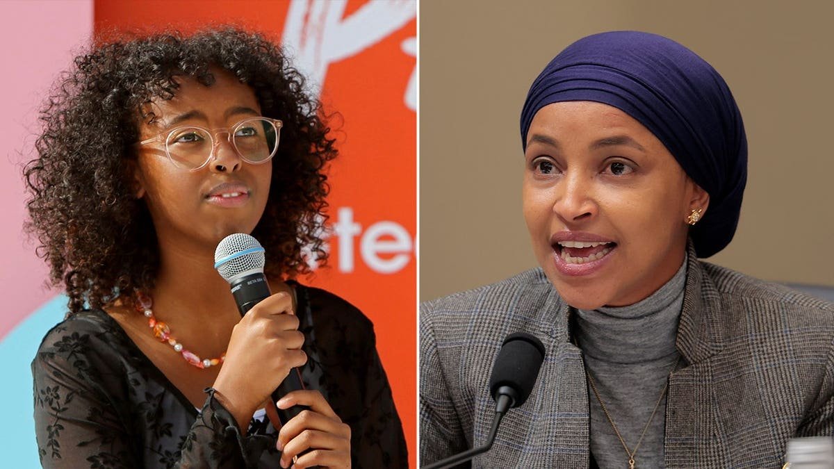 Ilhan Omar next to her daughter Isra Hirsi