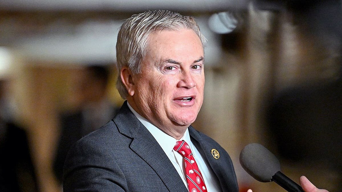 Rep. James Comer speaking to media at the US Capitol in Washington, D.C.