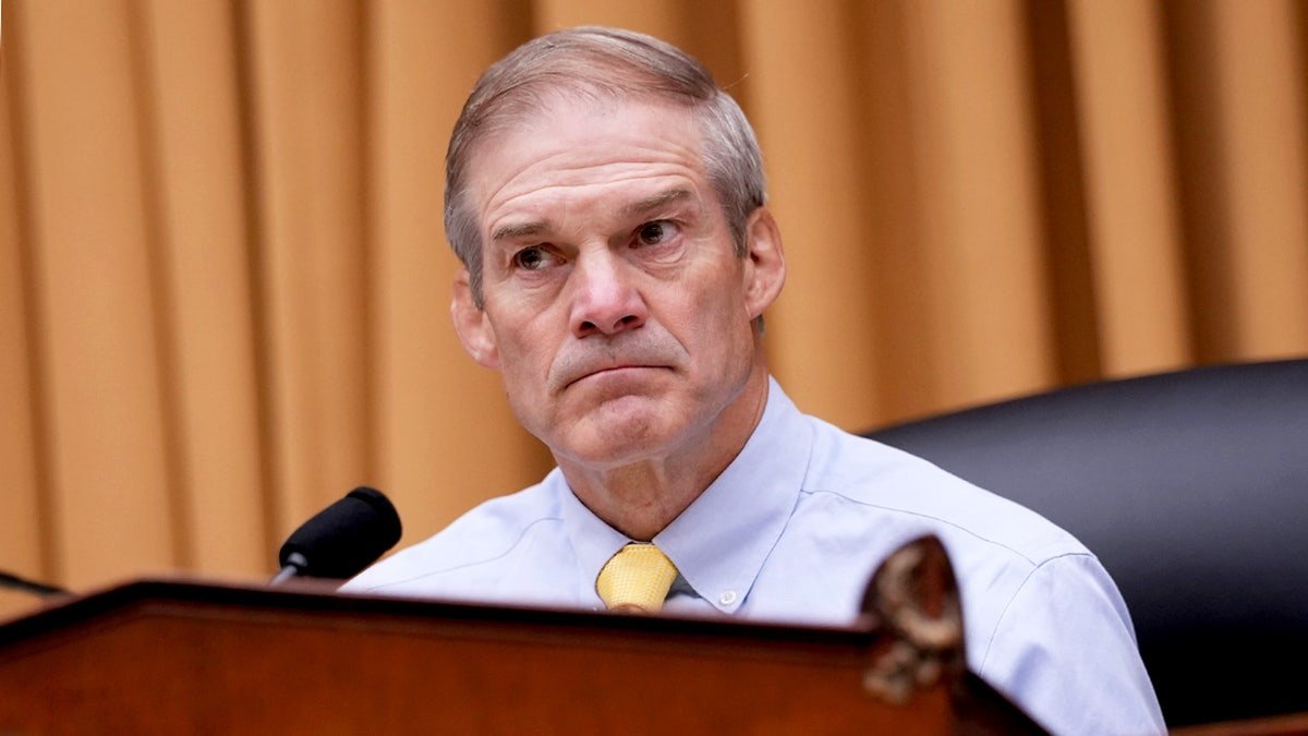 Chairman Jim Jordan looking on during House Judiciary Committee hearing in Washington, D.C.