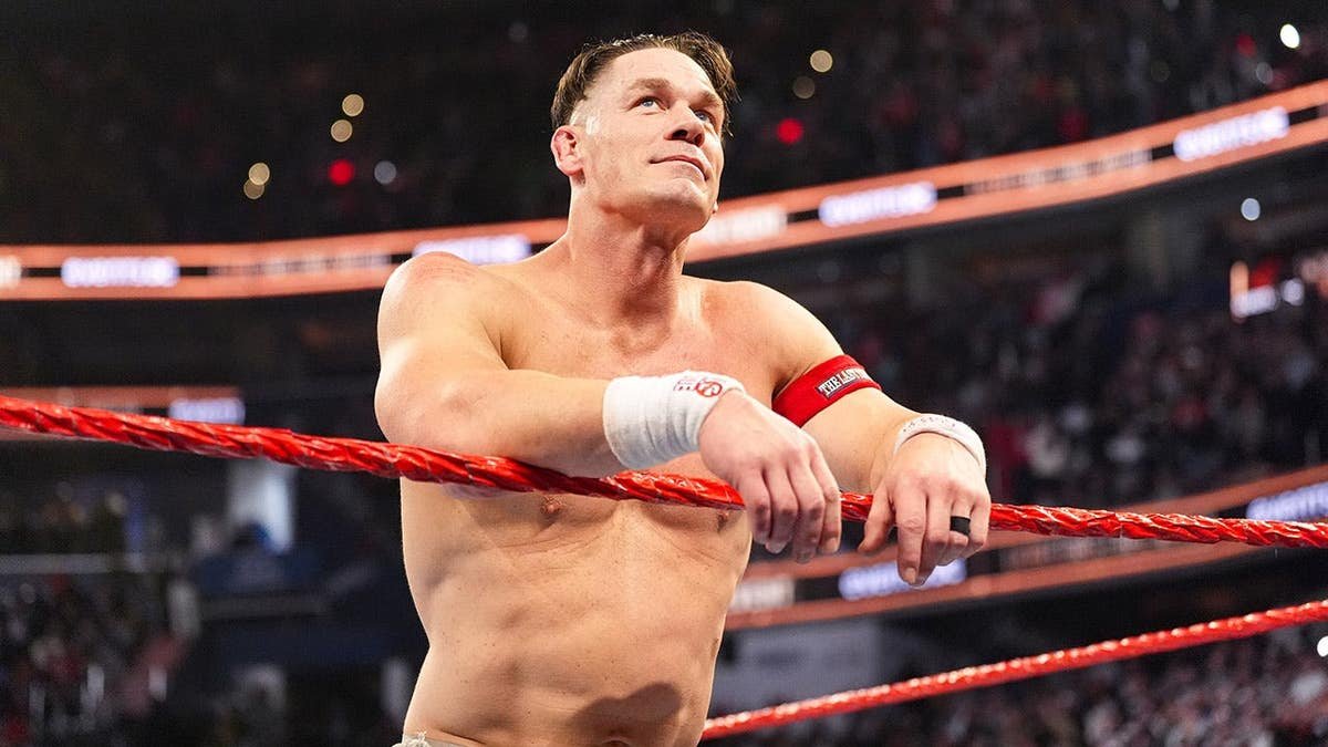 John Cena looking on during Saturday Night's Main Event at Capital One Arena