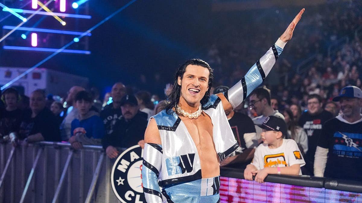 Kit Wilson making his entrance during SmackDown at KeyBank Center in Buffalo, New York