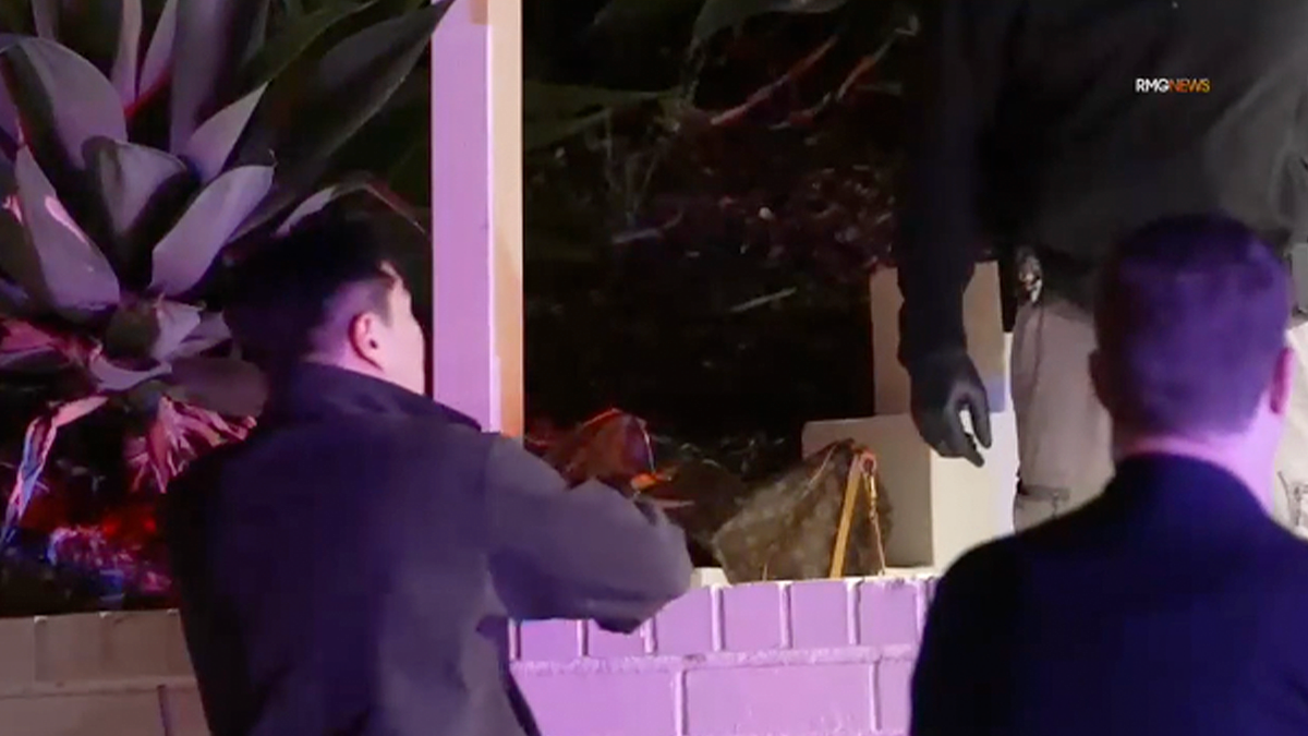 LAPD officers investigate attempted home burglary in Los Angeles