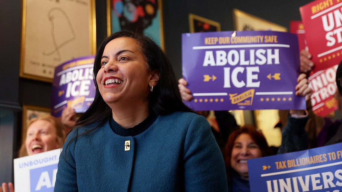 Analilia Mejia at a campaign event