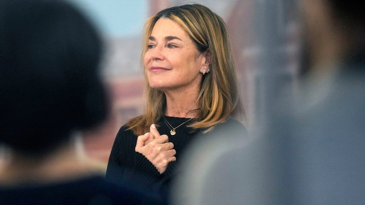 Savannah Guthrie standing on the Today show set at Rockefeller Plaza in New York