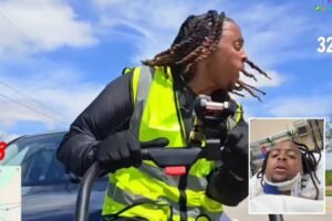Wild moment viral Twitch streamer struck by car during live stream walk across US to raise money