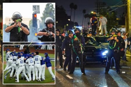 LA must pay .8M to man blinded by police projectile during Dodgers celebration