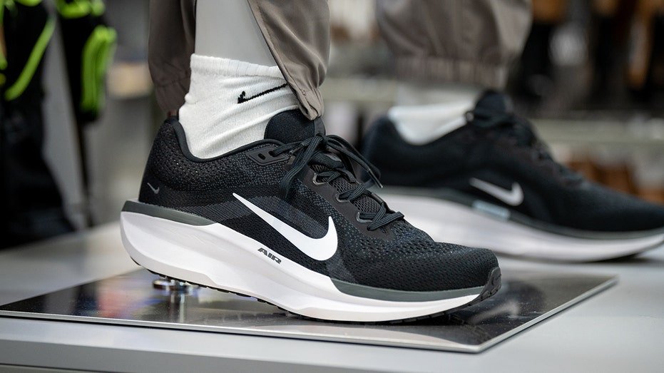 Nike shoes are on display