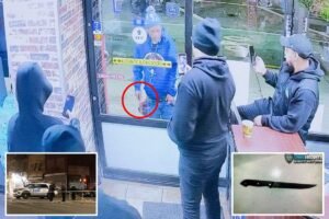 Knife-wielding lunatic shot by NYPD cop after terrorizing grocery store Knife-wielding lunatic shot by NYPD cop after terrorizing grocery store
