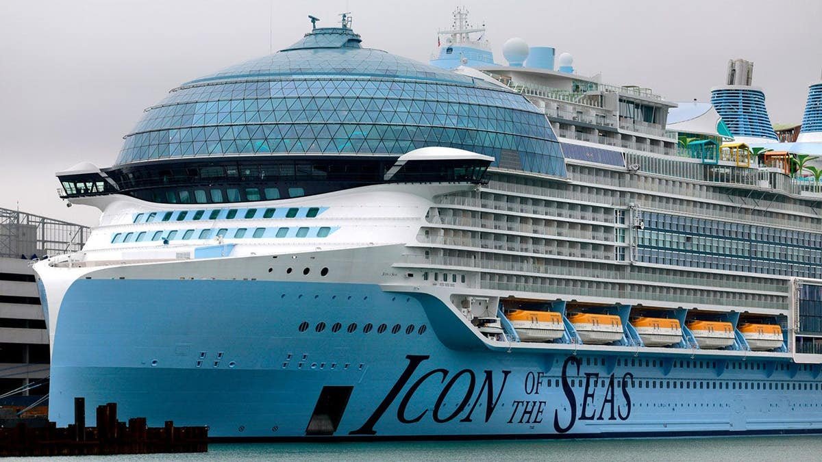Royal Caribbean's Icon of the Seas cruise ship docked at Port of Miami